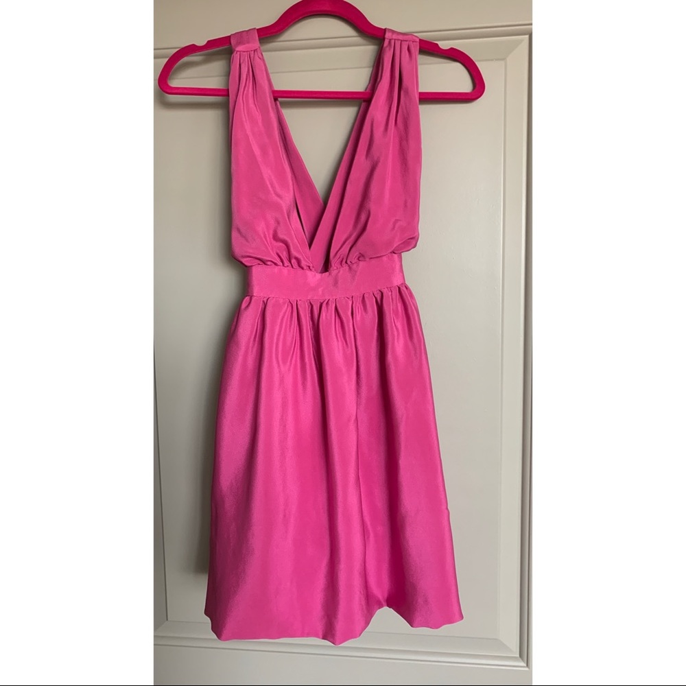 Dolce Vita XS pink silk sleeveless mini dress